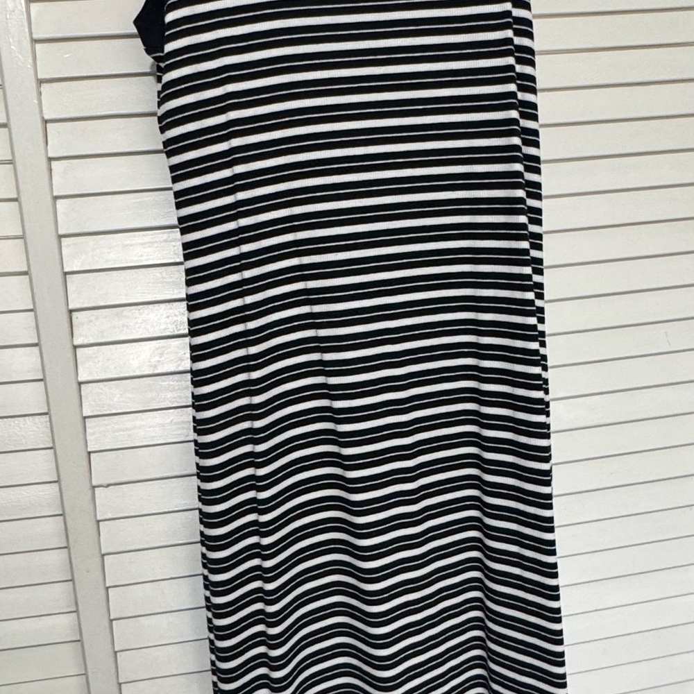 Blue and White Striped Women's Dress